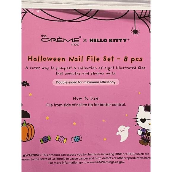 The Creme Shop x Sanrio Hello Kitty Halloween Nail File Set 8 pieces NEW Spooky - Picture 6 of 7